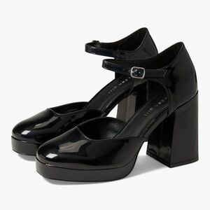 NEW Madden Girl Oliverr Black Patent Leather Women's Platform Shoes